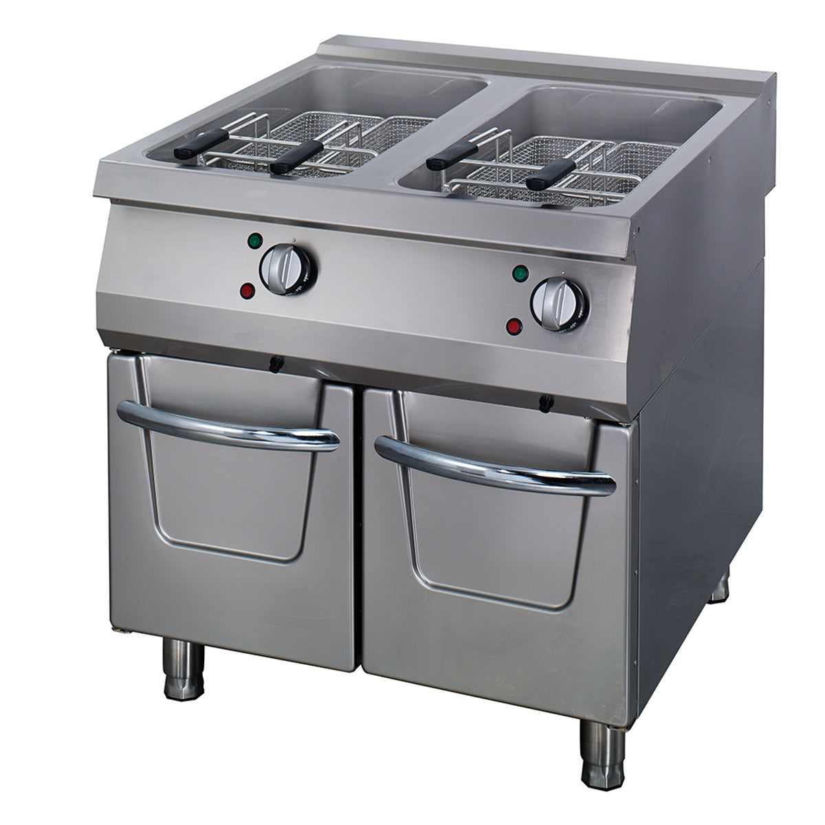 Premium Freidora - Profesional - 2 x 22L - Unidad Doble - 90cm de Profundidad - con Grifo de Vaciado - Eléctrico