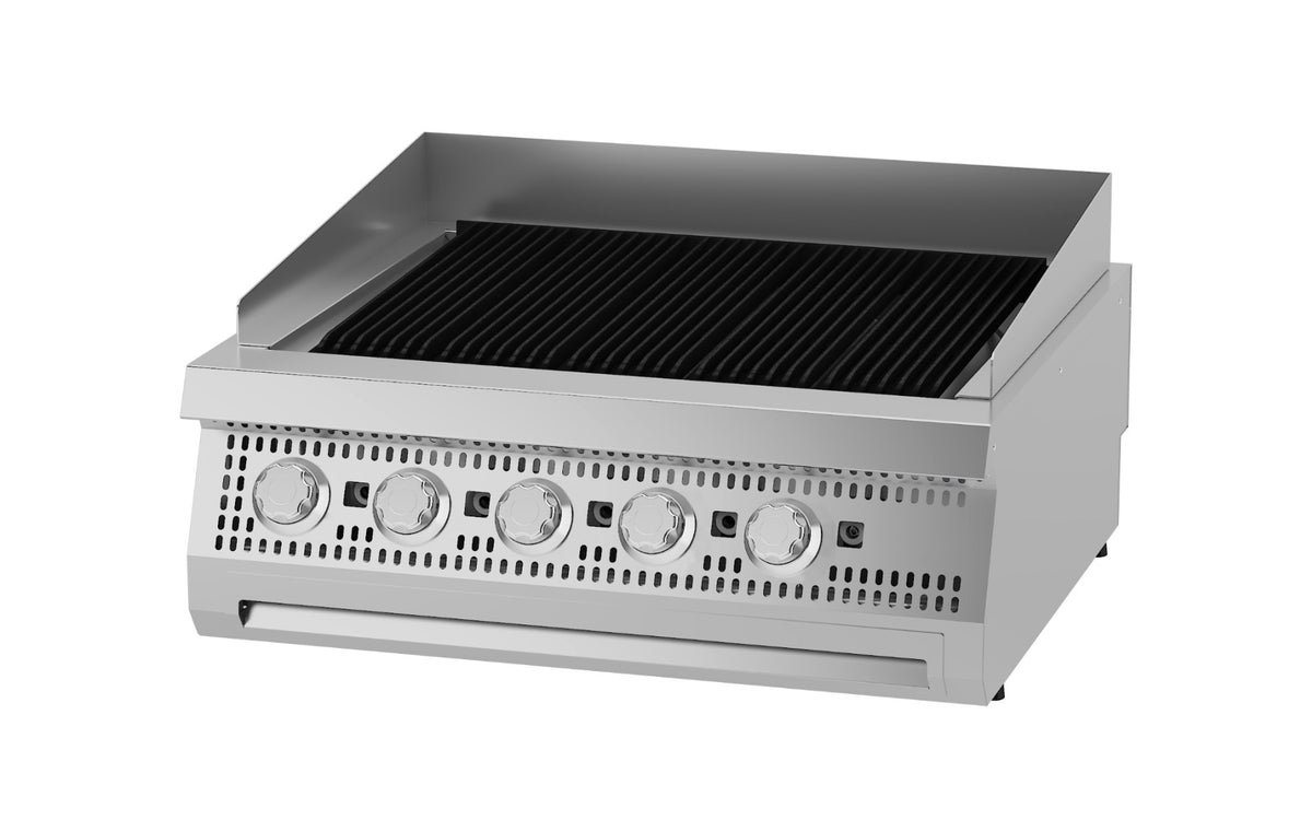 Premium Chargrill - Profesional - 5 Zonas - Unidad Doble - 90cm de Profundidad - Gas