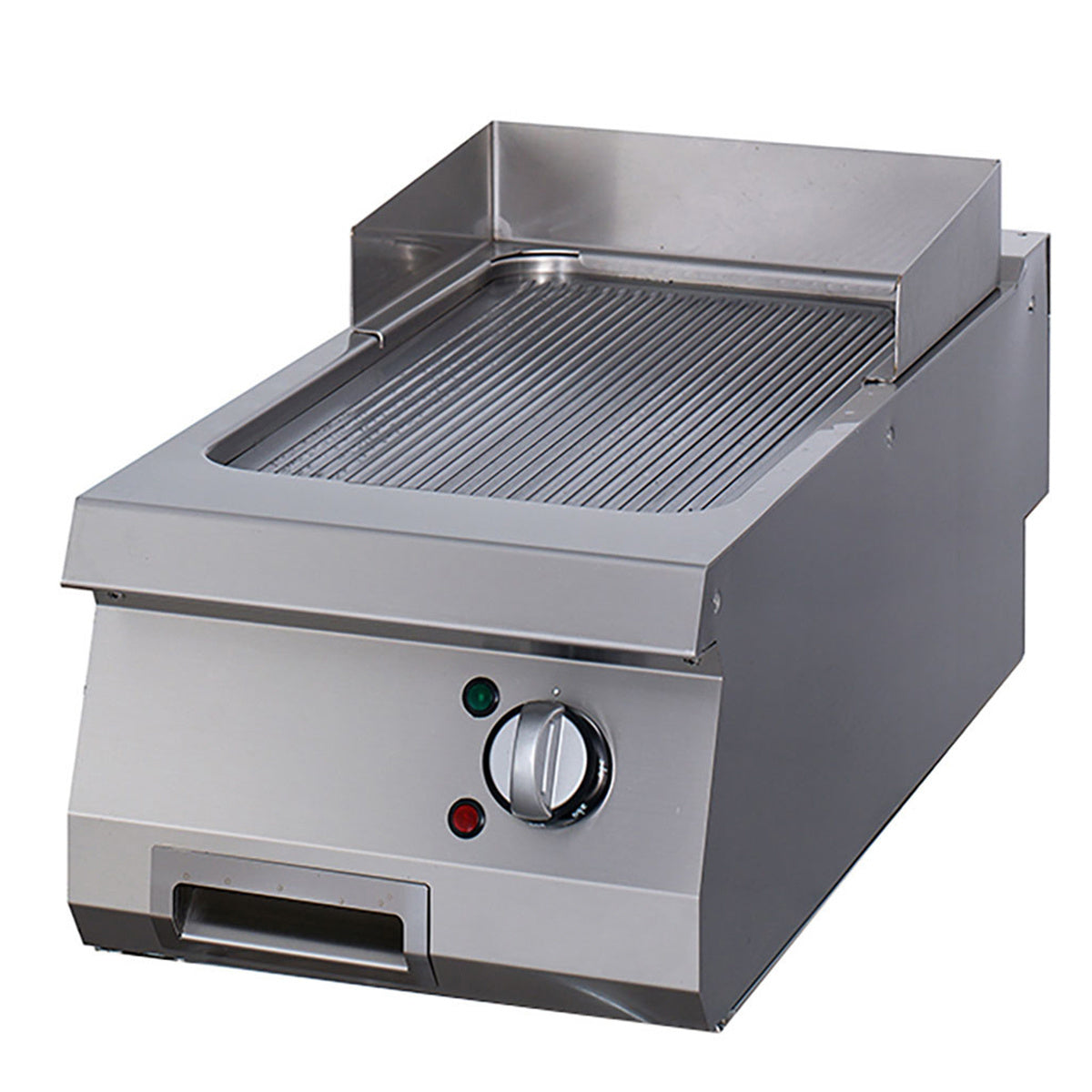 Premium-bakplaat - Professioneel - Cromo Geribbeld - Enkele unit - 90cm diep - Elektrisch