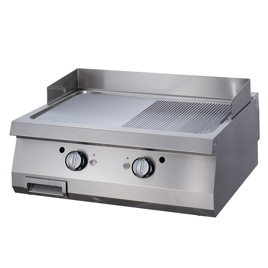 Premium Plancha - Profesional - Medio Ranurado - Unidad Doble - 90cm de Profundidad - Gas