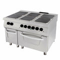 Premium Küchenherd - Professionell - 6 Platten - Dreifacheinheit - 90cm Tiefe - inkl. Backofen - Elektrisch