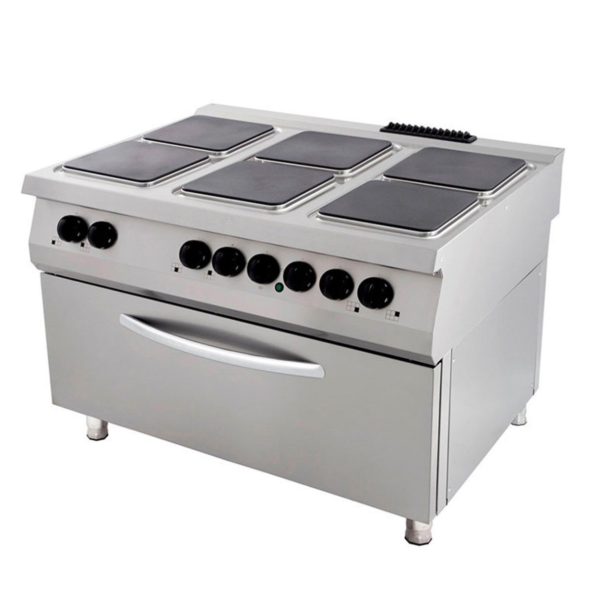 Premium Keukenfornuis - Professioneel - 6 Kookplaten - Drievoudige Unit - 90cm Diepte - incl. Brede Oven - Elektrisch