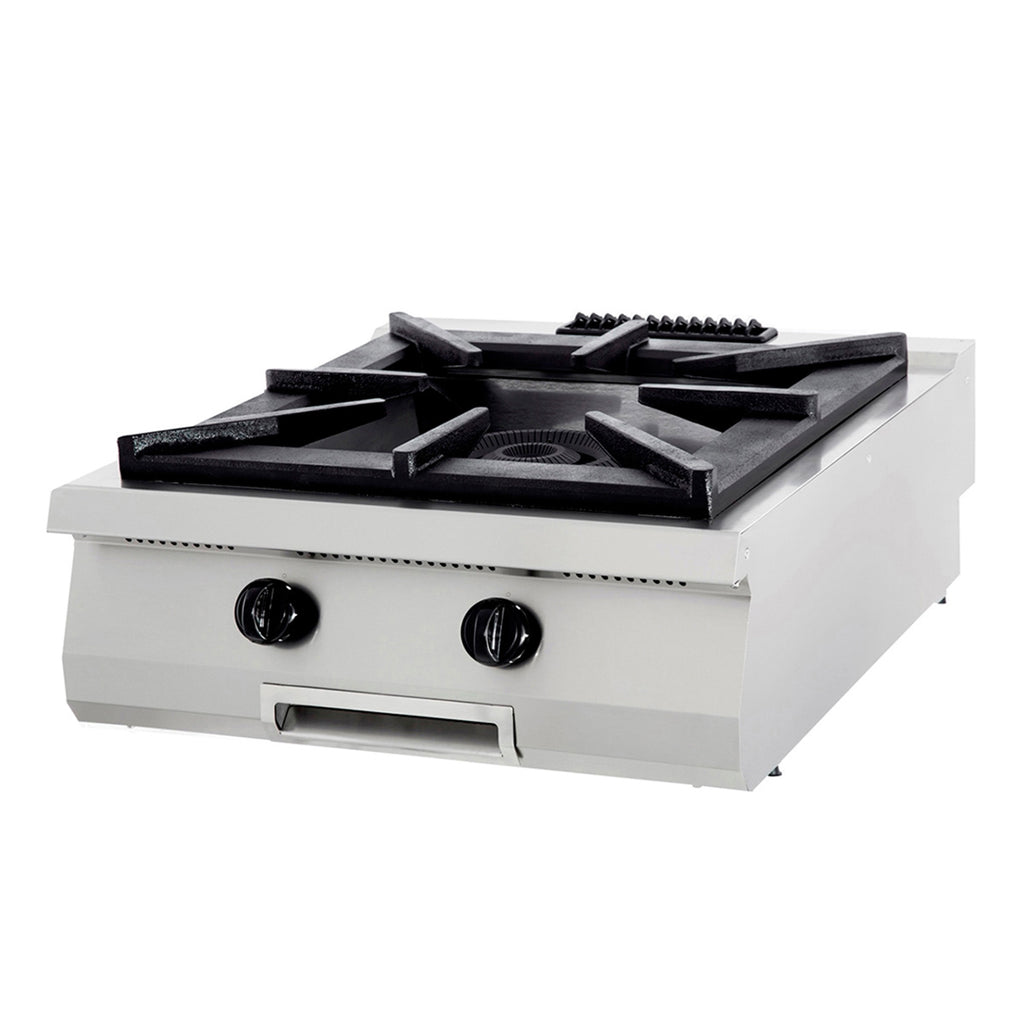 Premium Kochplatte - Professionell - 1 Brenner - Doppeleinheit - 90cm Tiefe - Gas