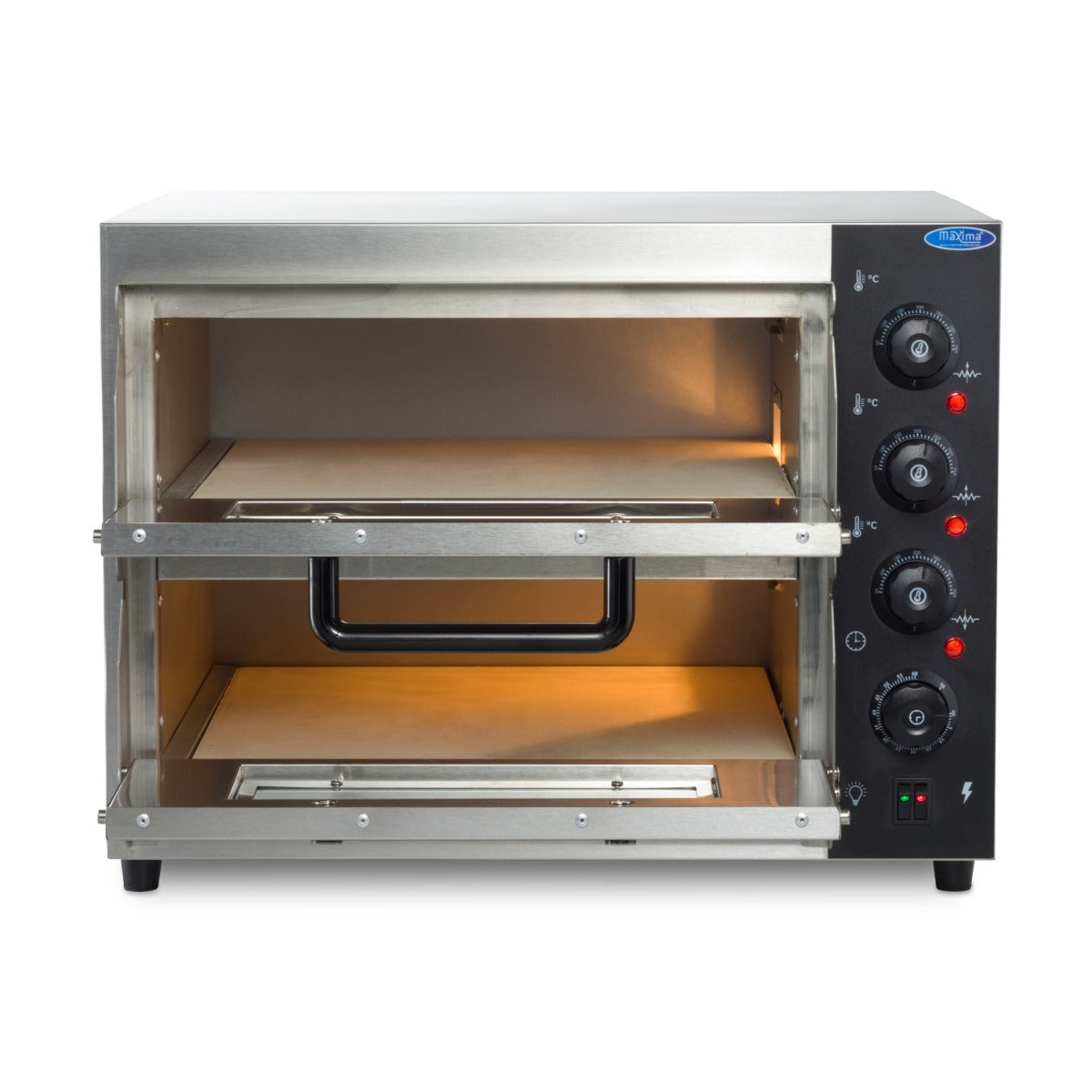 Forno per Pizza - Professionale - per 2 Pizze da Ø40cm - Doppia Camera