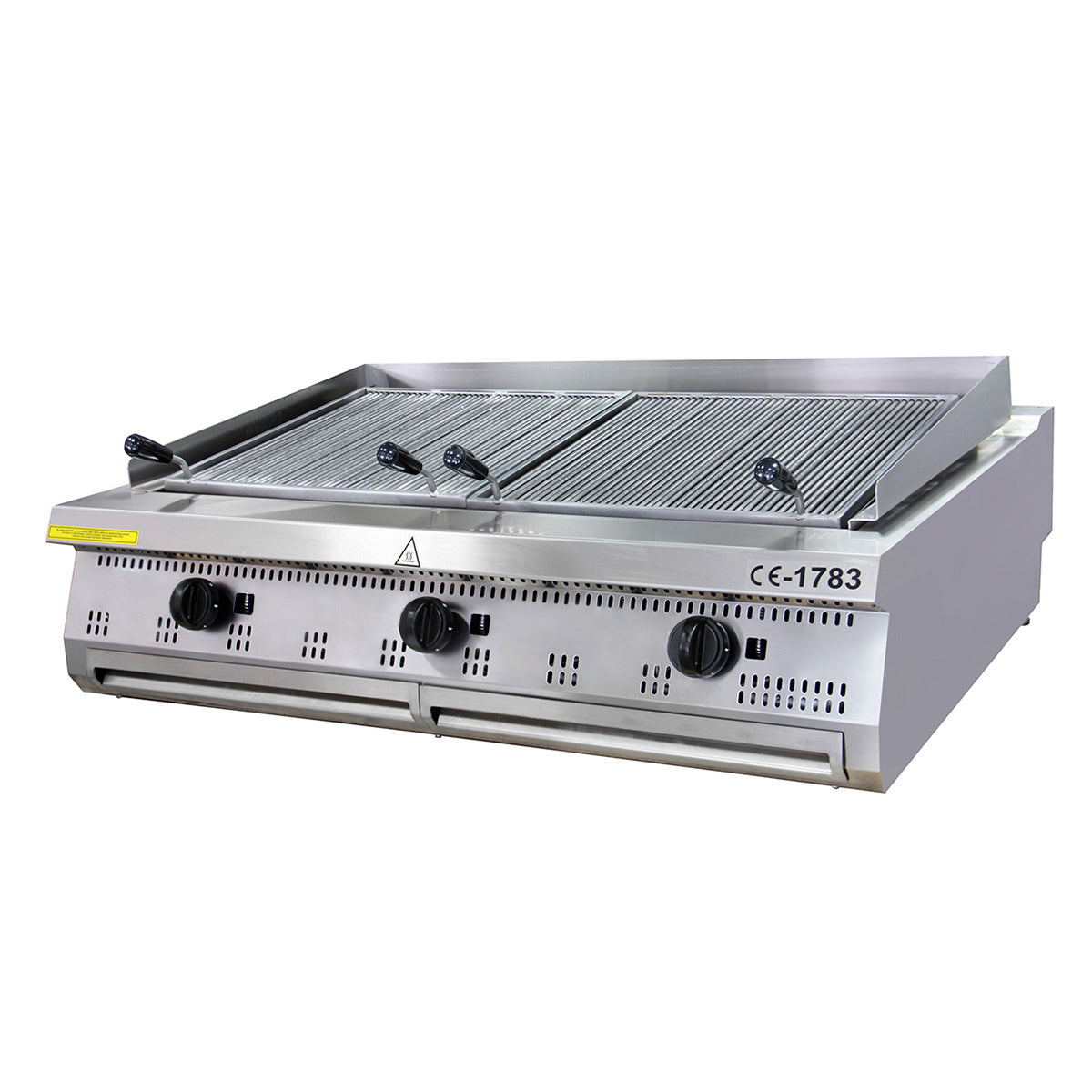 Premium Chargrill - Profesional - 3 Zonas - Unidad Triple - 90cm de Profundidad - Gas