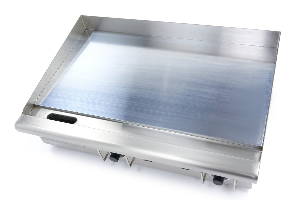 Plancha - Profesional - Cromo Liso - 73cm - incl Bandeja de Goteo - 400V