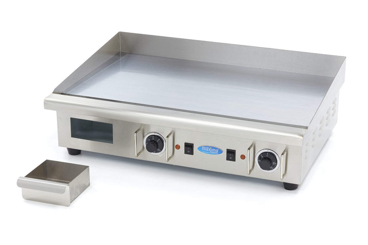 Plancha - Profesional - Cromo Liso - 73cm - incl Bandeja de Goteo - 400V