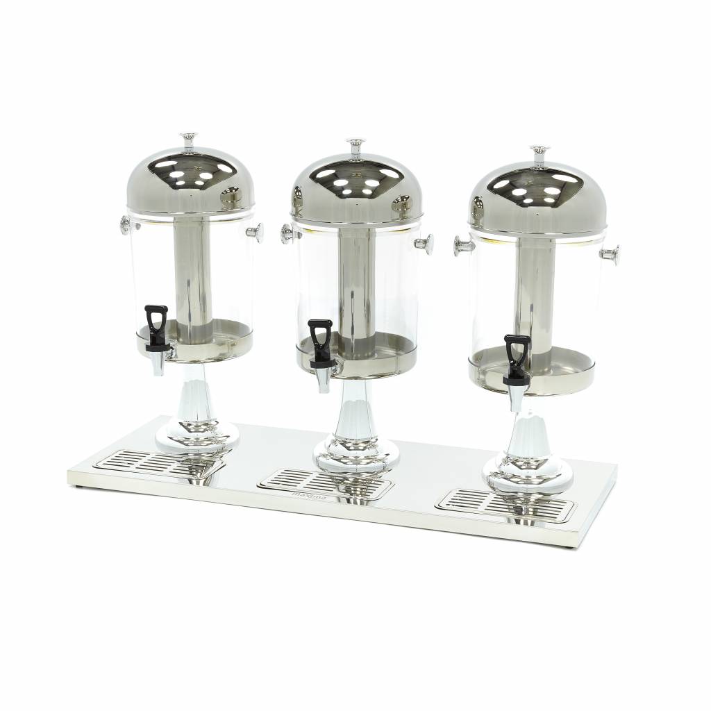 Dispensador de Bebidas - Profesional - 3 x 8L - Tubo Central de Refrigeración - Funciona Sin Corriente