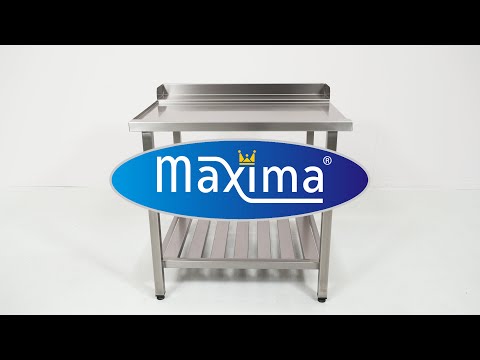 Spülmaschinentisch - Professionell - 120 x 75cm - Links - mit Spritzschutz und Ablage