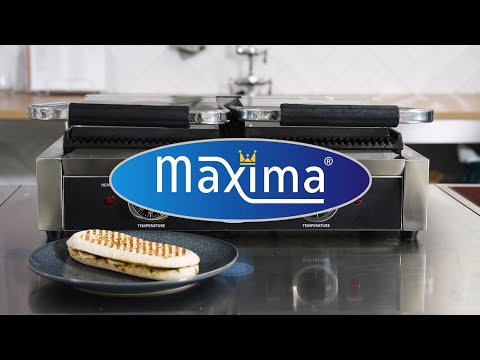 Grill a contatto - Professionale - liscio - piastra doppia - 2 x 22cm