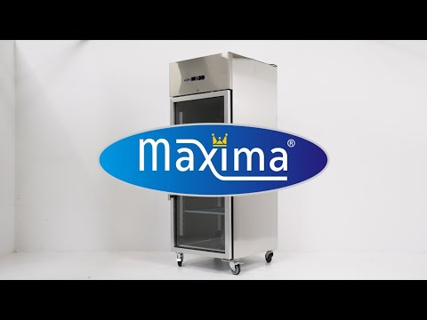 Frigorífico - Profesional - 700L - 3 Estantes Ajustables (2/1 GN) - Acero Inoxidable - con Puerta de Cristal