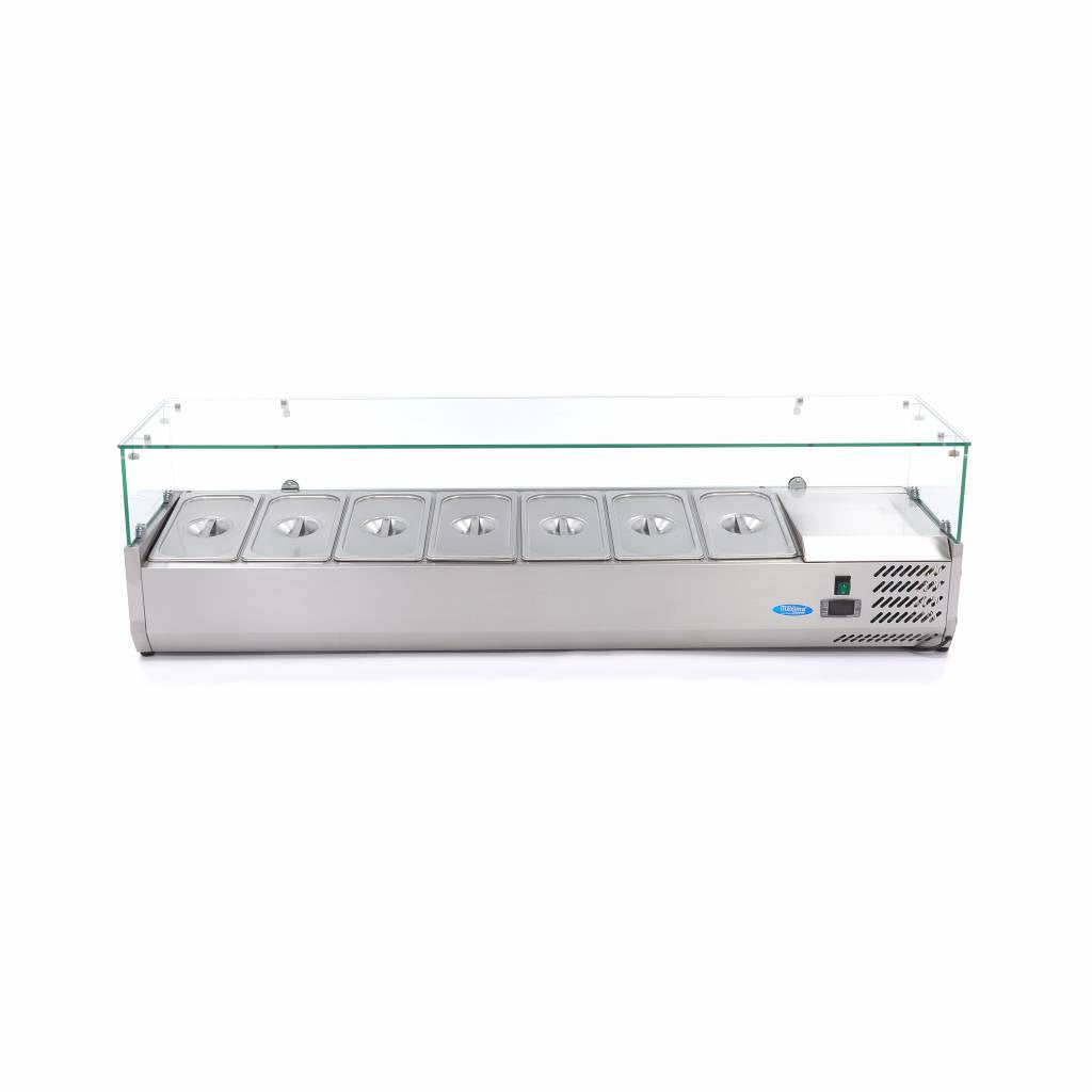 Vetrina refrigerata da banco - Professionale - 160 cm - per 7 x GN 1/3