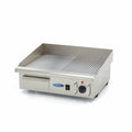 Grillplatte - Professionell - Halb geriffelt - 55cm - Mit Auffangschale