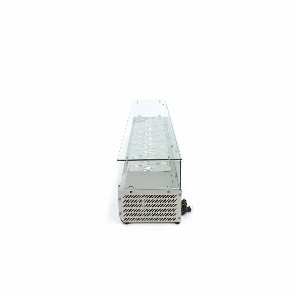 Vetrina refrigerata da banco - Professionale - 200 cm - per 9 x GN 1/3