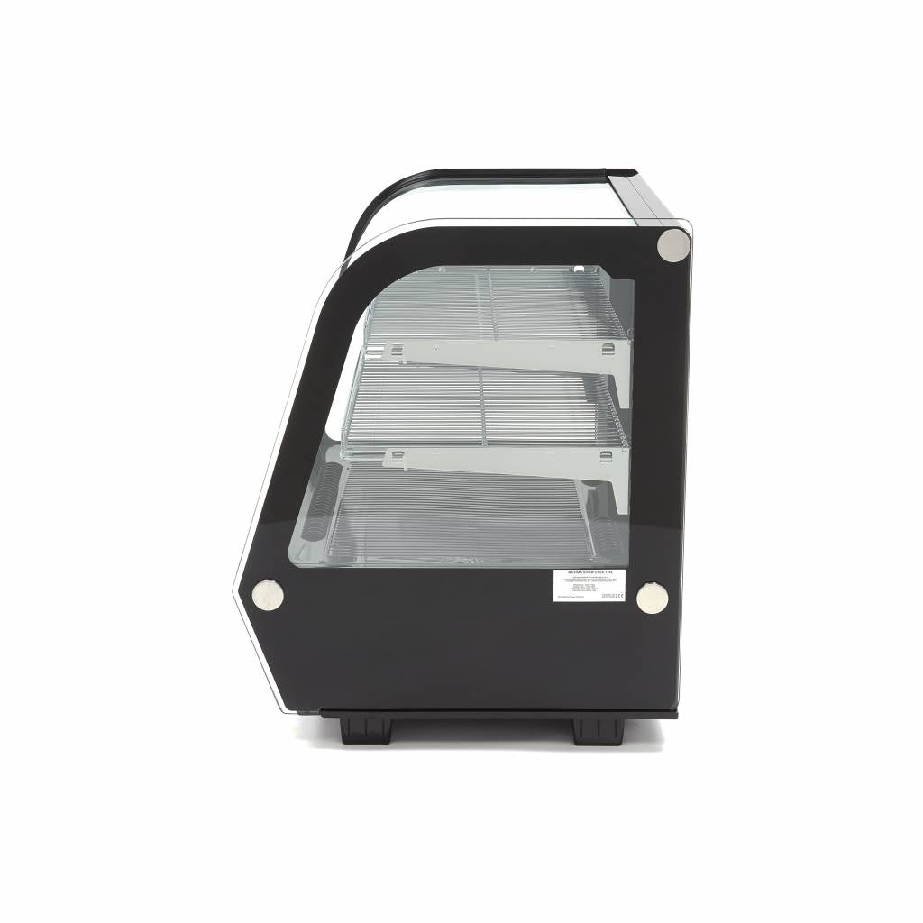 Vetrina refrigerata - Professionale - 120 L - 70 cm - porte scorrevoli posteriori
