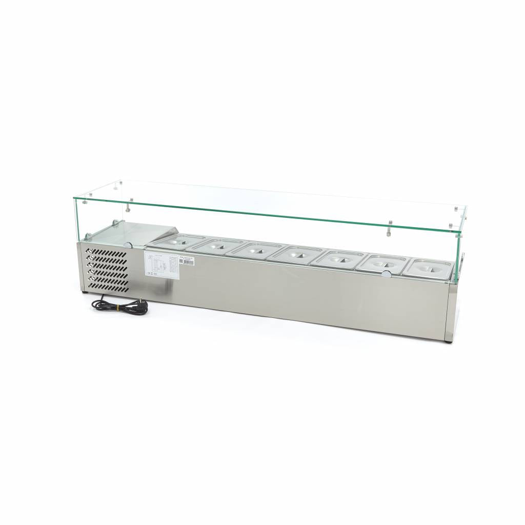 Vetrina refrigerata da banco - Professionale - 160 cm - per 7 x GN 1/3