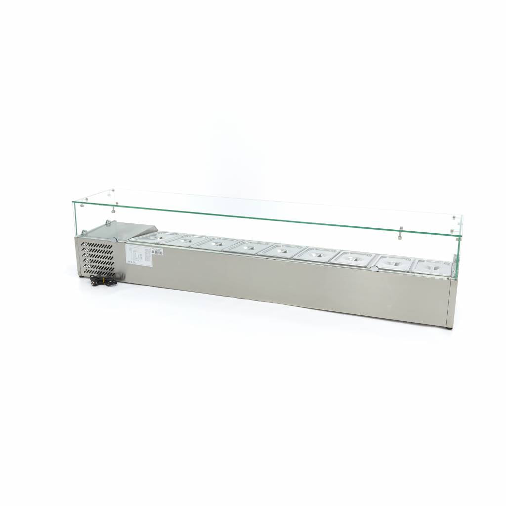 Vetrina refrigerata da banco - Professionale - 200 cm - per 9 x GN 1/3