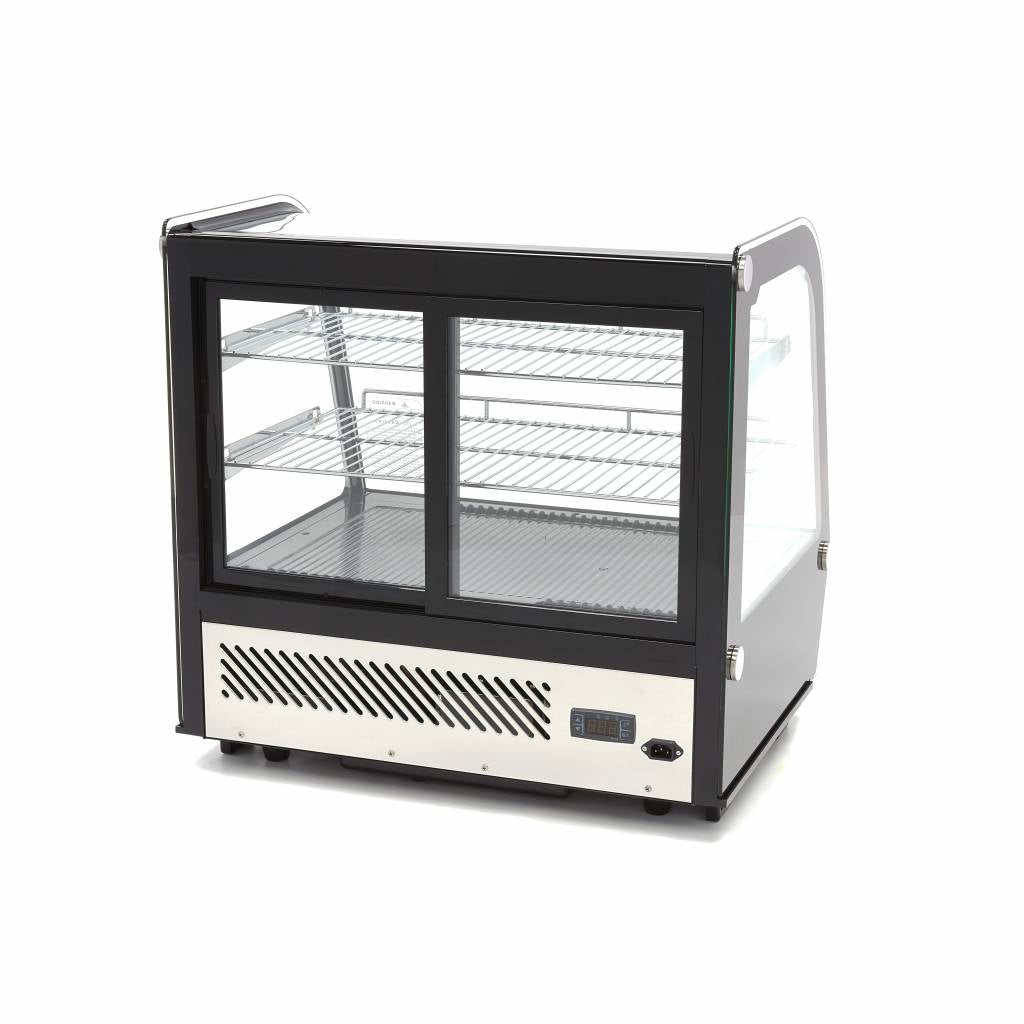 Vetrina refrigerata - Professionale - 120 L - 70 cm - porte scorrevoli posteriori