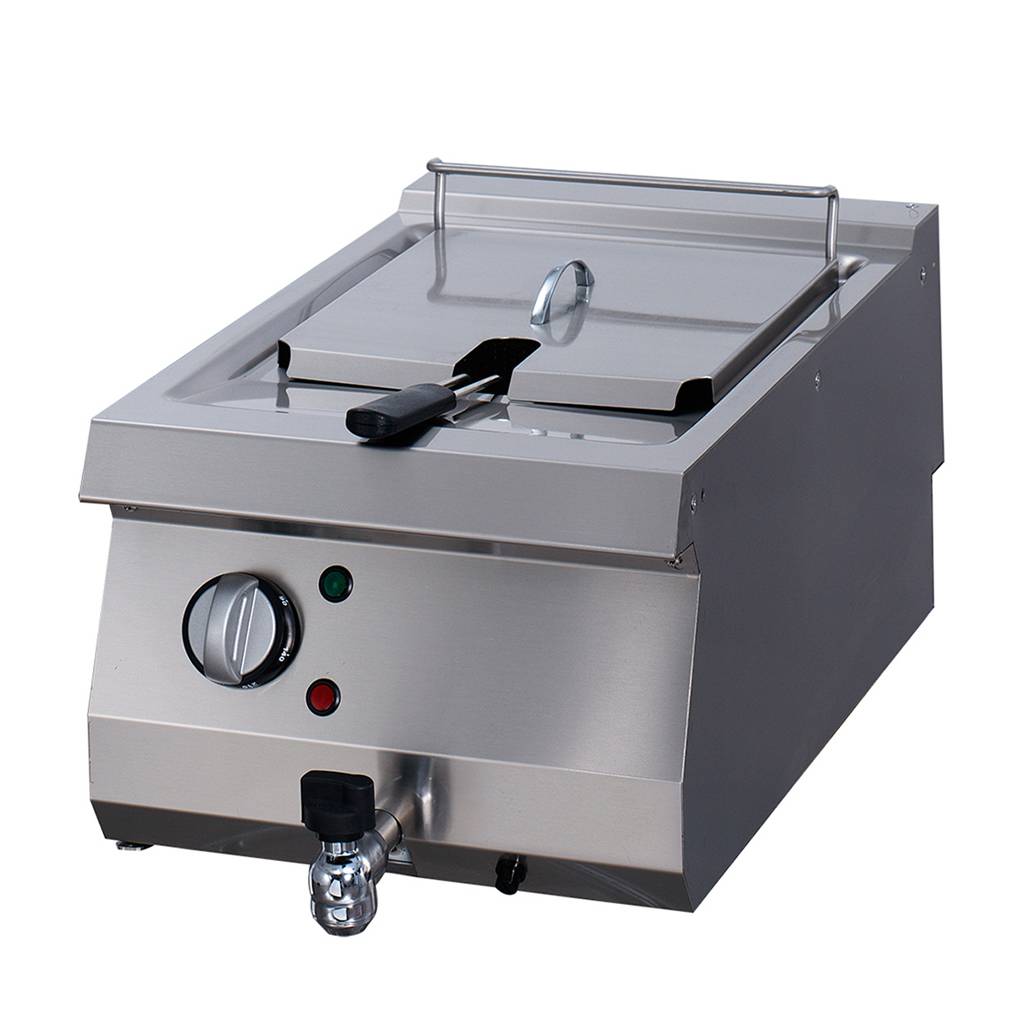 Heavy Duty Fritteuse - Professionell - 1 x 12L - Einzelgerät - 70cm Tiefe - mit Ablasshahn - Elektrisch