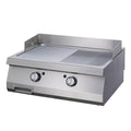 Heavy Duty Plancha - Profesional - Medio Ranurado - Unidad Doble - 70cm de Profundidad - Eléctrico