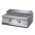 Heavy Duty Piastra - Professionale - Cromo Rigato - Unità Doppia - 70cm di Profondità - Elettrica