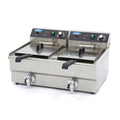 Freidora - Profesional - 2 x 16L - 2 Cestas - con Grifo de Vaciado
