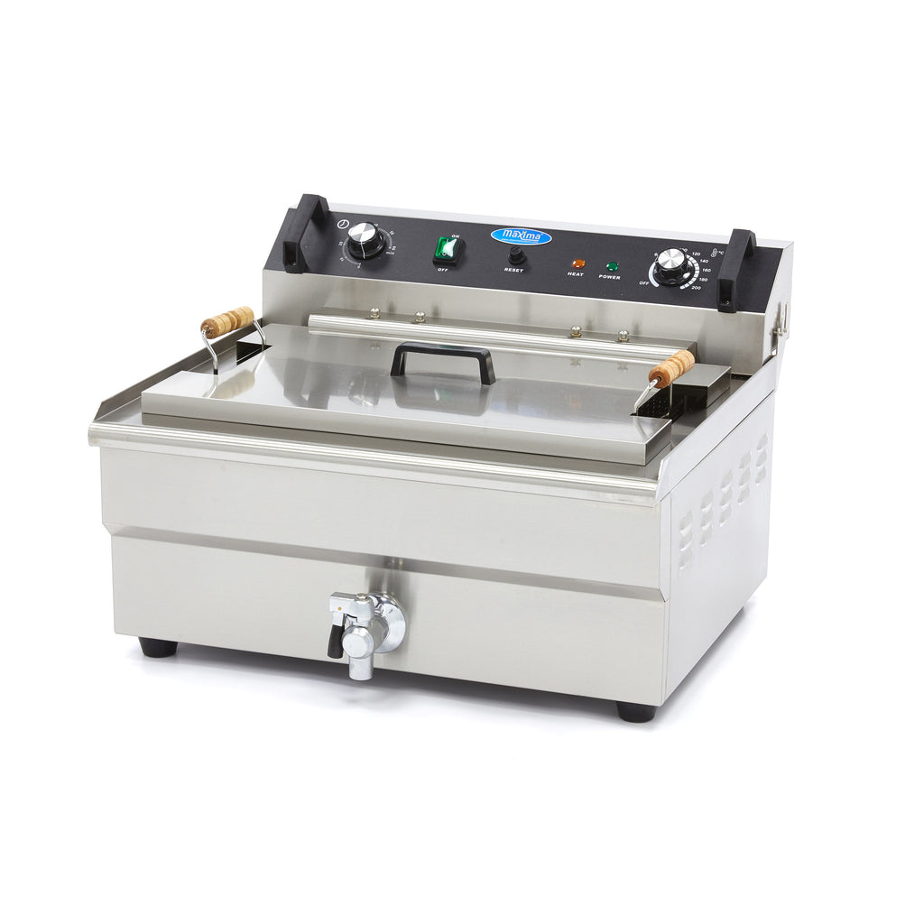 Freidora - Profesional - 30L - 1 Cesta - con Grifo de Vaciado