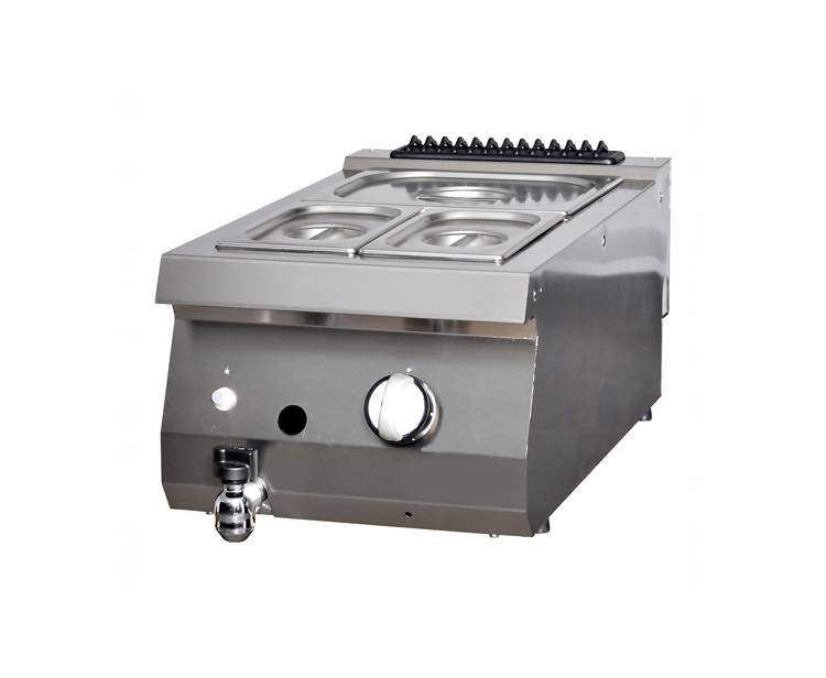 Heavy-Duty-Bain-Marie - Professionell - Einzelgerät - 70cm tief - Gas