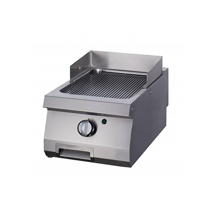 Hochleistungs-Grillplatte - Professionell - Gerillt, verchromt - Einzelgerät - 70 cm tief - Gas