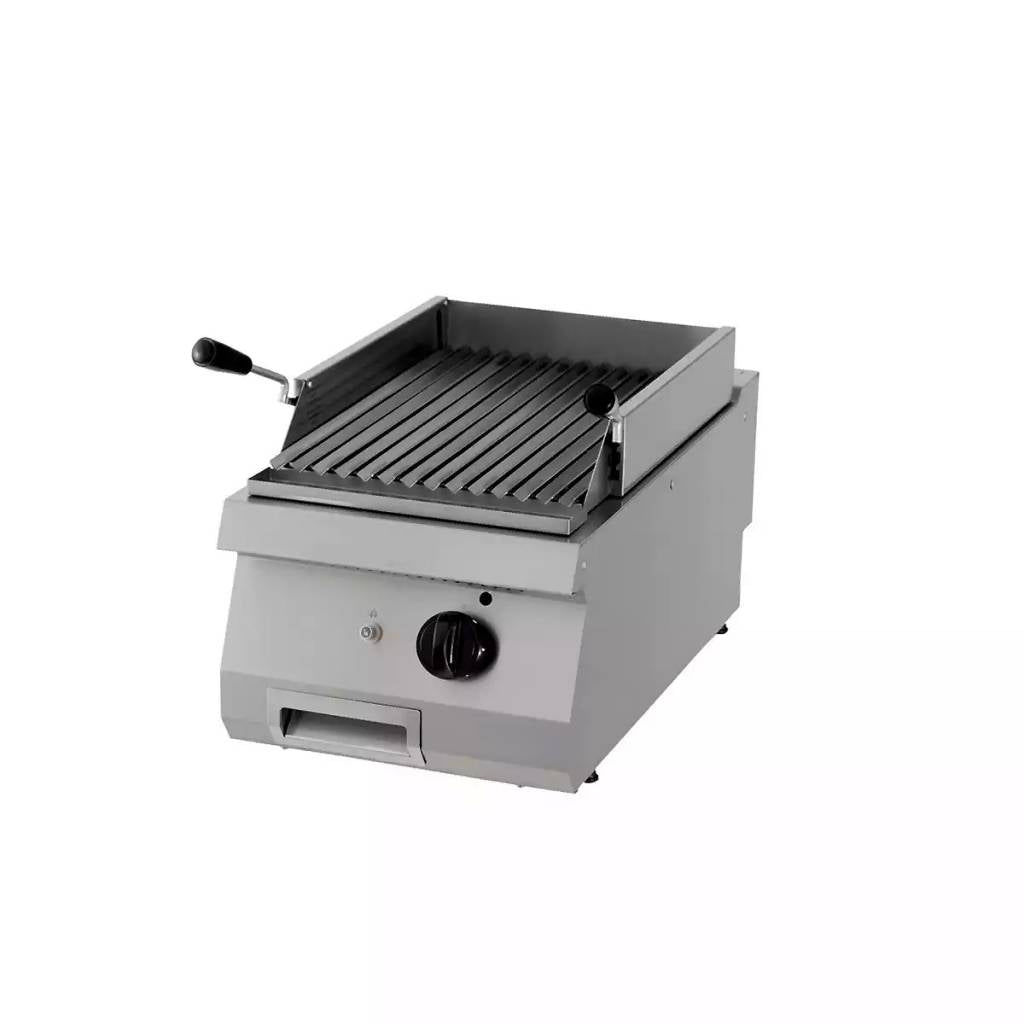 Heavy Duty Lavastein-Grill - Professionell - Einzelgerät - 70cm Tiefe - Gas