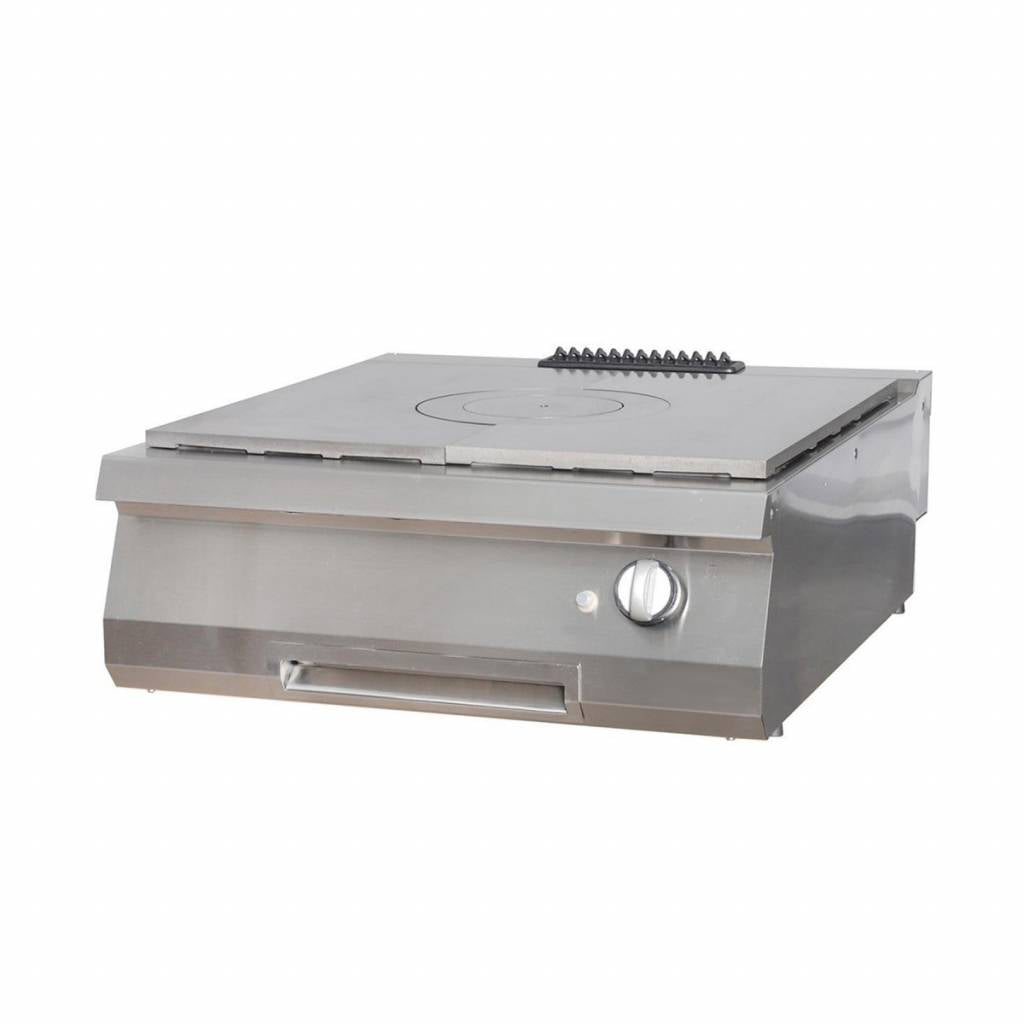 Heavy Duty Cucina a Piastra Radiante - Professionale - 1 Fuoco - Unità Doppia - 70cm di Profondità - Gas