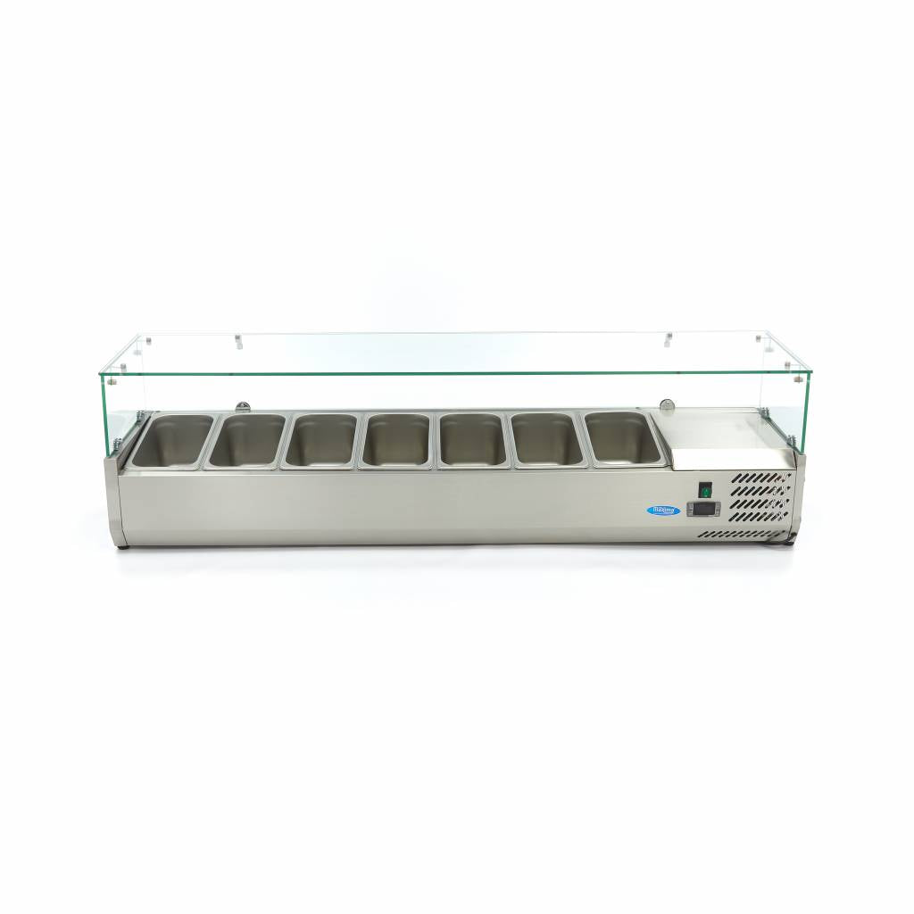 Vetrina refrigerata da banco - Professionale - 160 cm - per 7 x GN 1/3