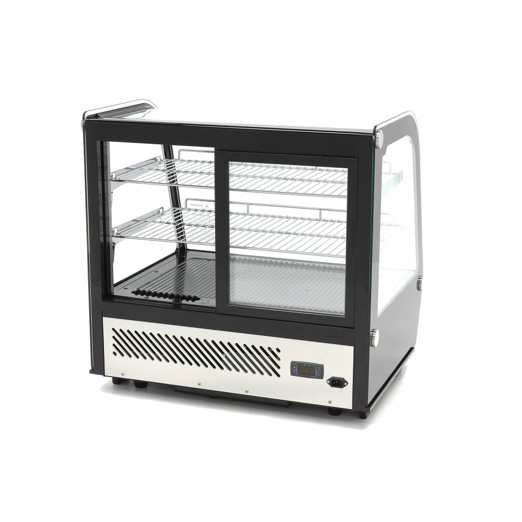 Vetrina refrigerata - Professionale - 120 L - 70 cm - porte scorrevoli posteriori