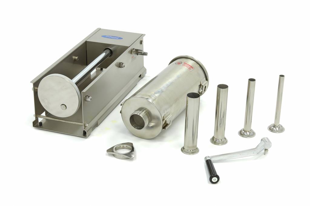 Máquina Rellenar Embutido - Profesional - 5L - Horizontal - incl 4 Tubos de Embutición