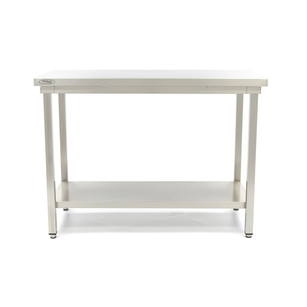 Mesa de Trabajo de Acero Inoxidable - Profesional - 180 x 60cm - Altura Ajustable - con Estante de Almacenamiento
