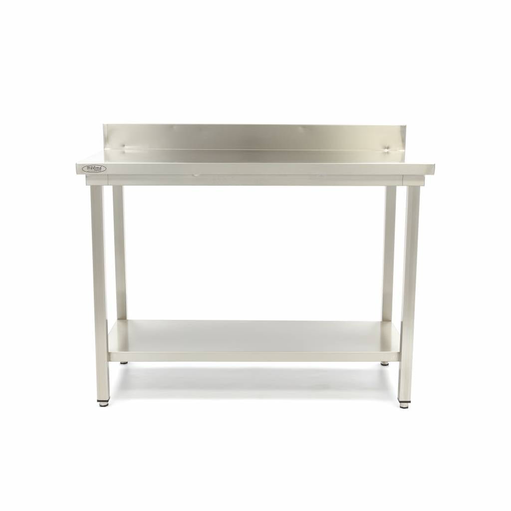 Edelstahl-Arbeitstisch - Professionell - 200 x 70cm - höhenverstellbar - mit Spritzschutz