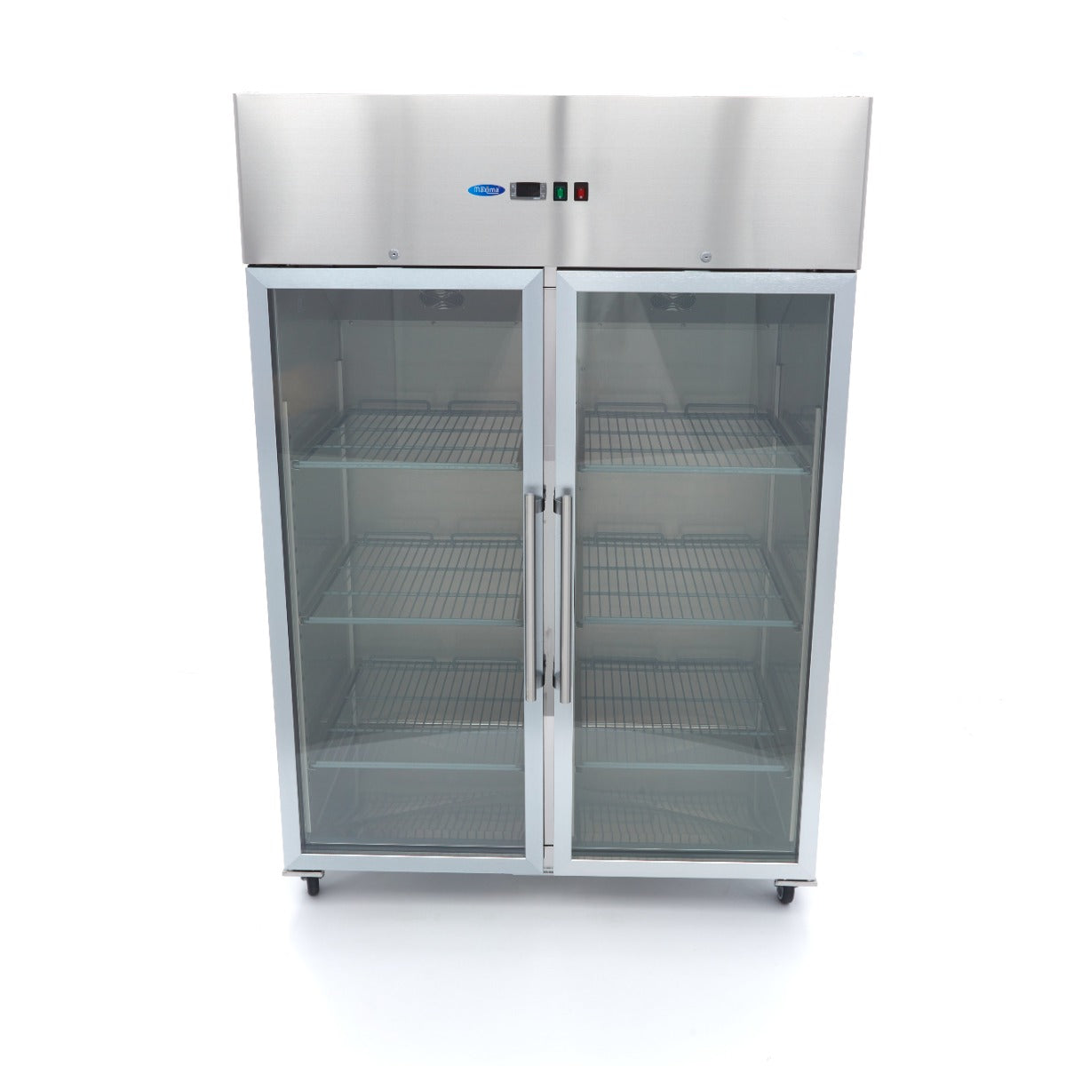 Kühlschrank - Professionell - 1200L - 6 verstellbare Ablagen (2/1 GN) - Edelstahl - mit Glastüren