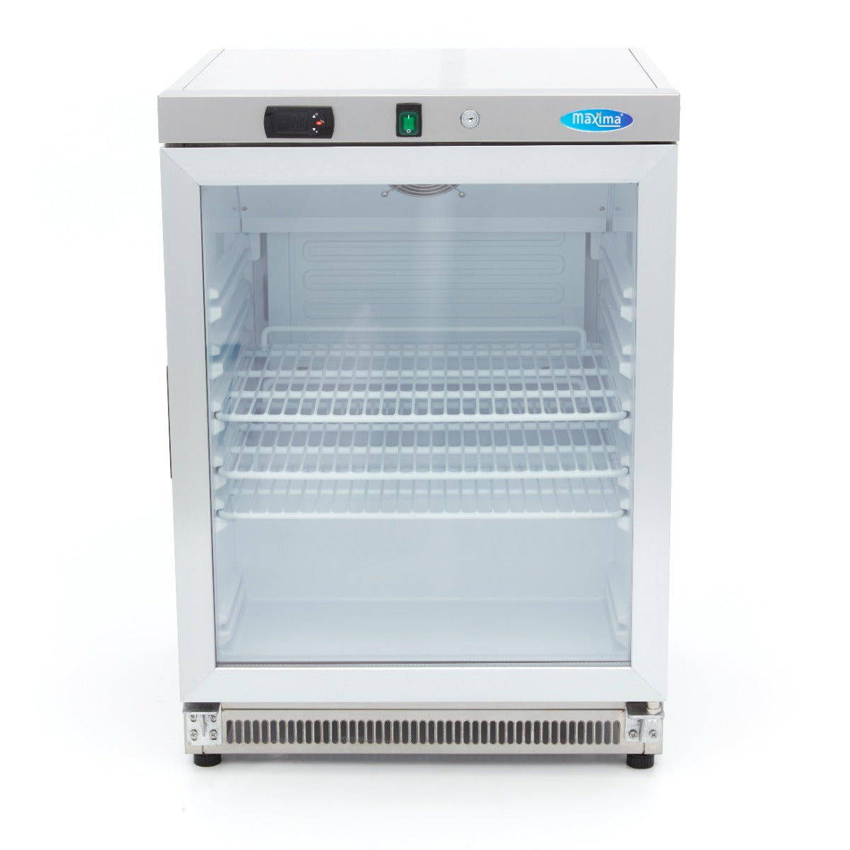 Frigorifero - Professionale - 200L - acciaio inox - con porta in vetro