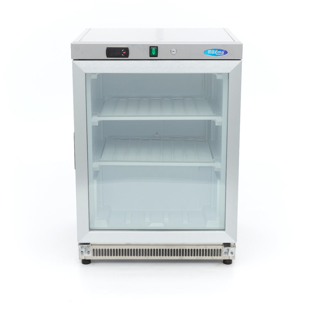 Congelador - Profesional - 200L - Acero Inoxidable - con Puerta de Cristal