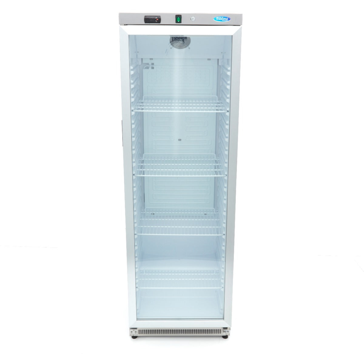 Frigorífico - Profesional - 400L - Acero Inoxidable - con Puerta de Cristal