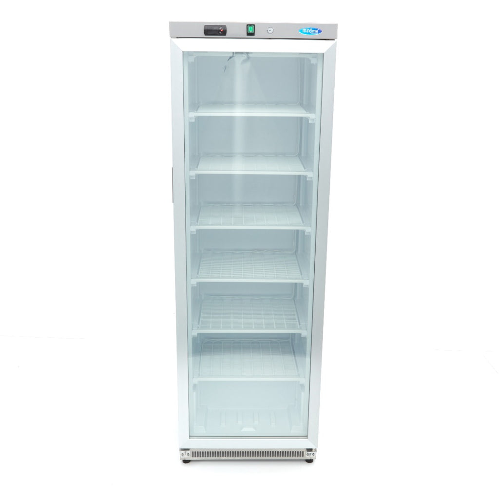 Congelatore - Professionale - 400L - acciaio inox - con porta in vetro