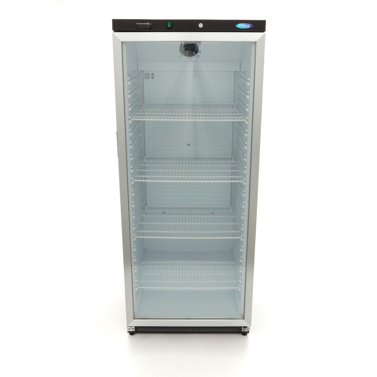 Frigorífico - Profesional - 600L - Negro - con Puerta de Cristal