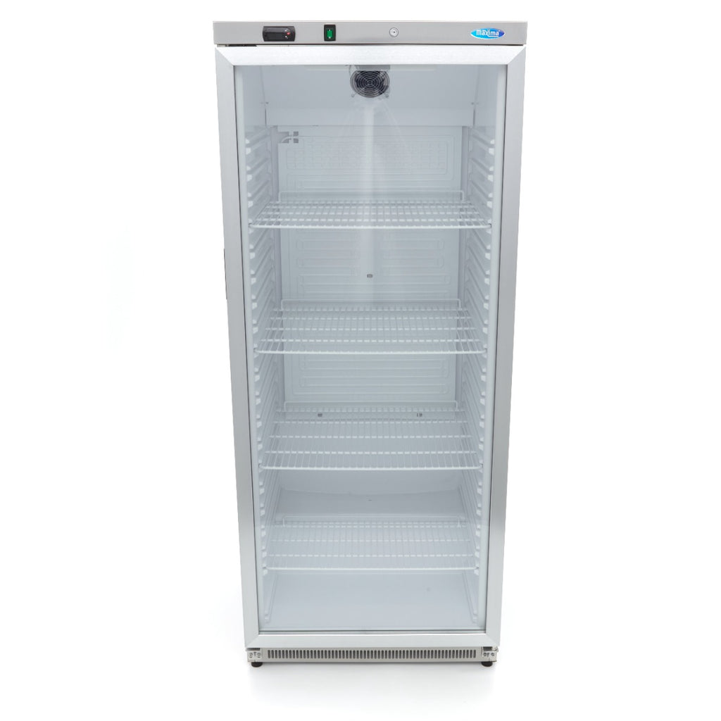 Frigorífico - Profissional - 600L - Aço inoxidável - com porta de vidro