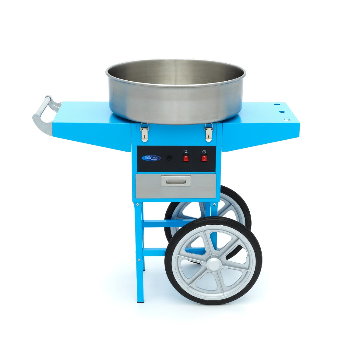 Máquina de Algodón de Azúcar - Profesional - Ø 52cm - Azul - con Carrito