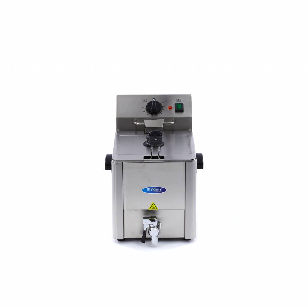 Fritteuse - Professionell - 8L - 1 Korb - mit Ablasshahn