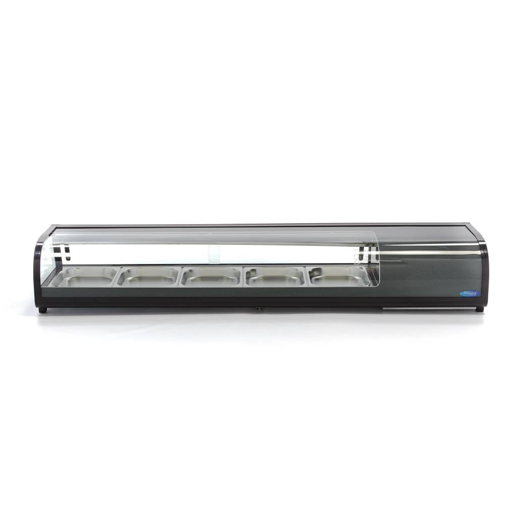 Vetrina refrigerata da banco per sushi e tapas - Professionale - 132L - incl. 5 x 1/2 GN - modello da banco