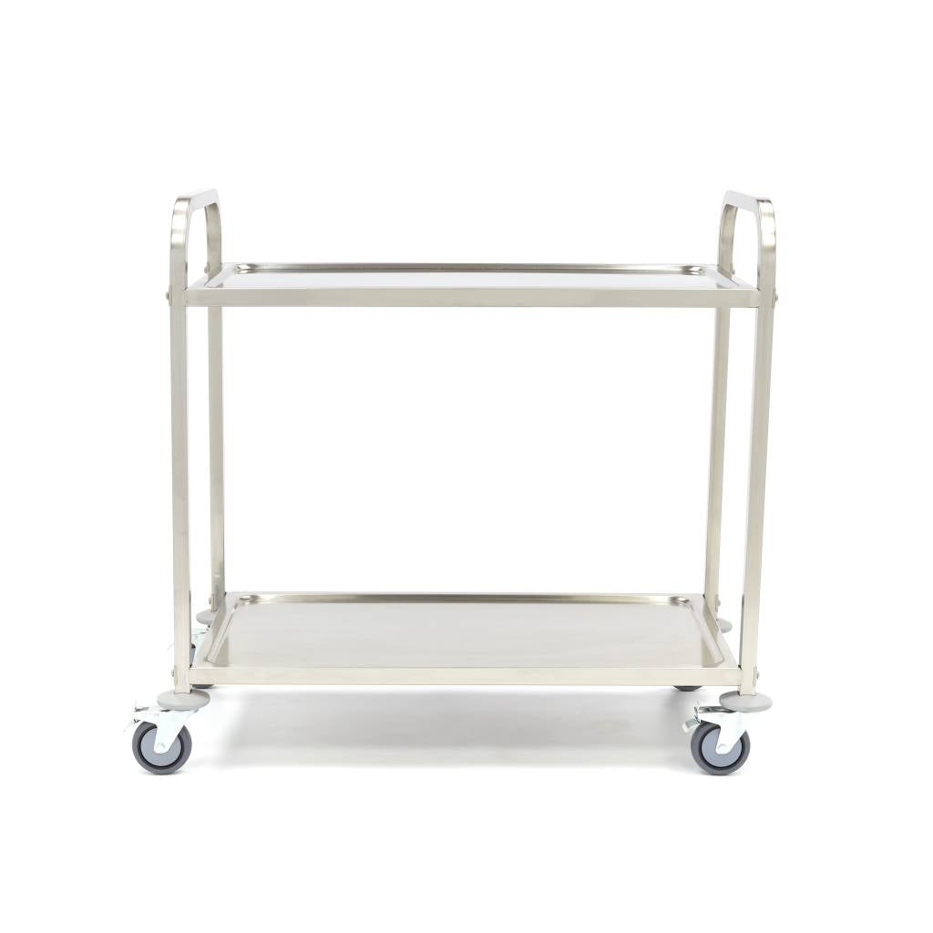 Edelstahl-Servierwagen - Professionell - 2 Ablagen