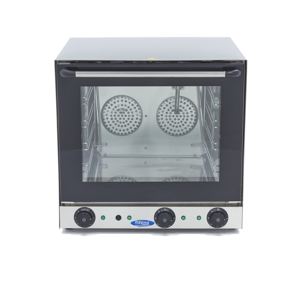 Horno de Convección - Profesional - Grill y Vapor - para 4 Bandejas - Temporizador Incorporado