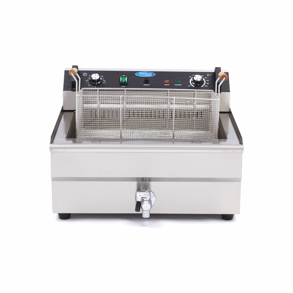 Freidora - Profesional - 30L - 1 Cesta - con Grifo de Vaciado