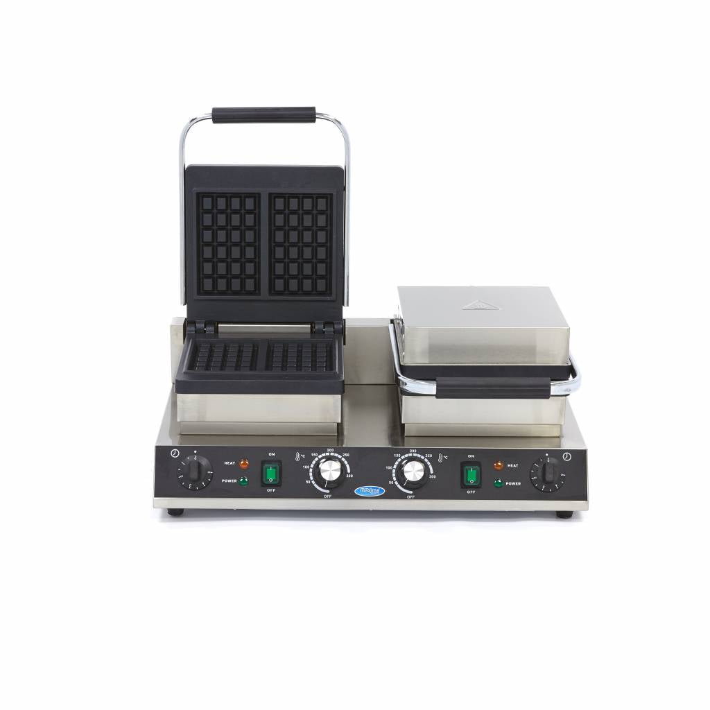 Plancha para Gofres - Profesional - 4 Piezas - Cuadrada - Doble